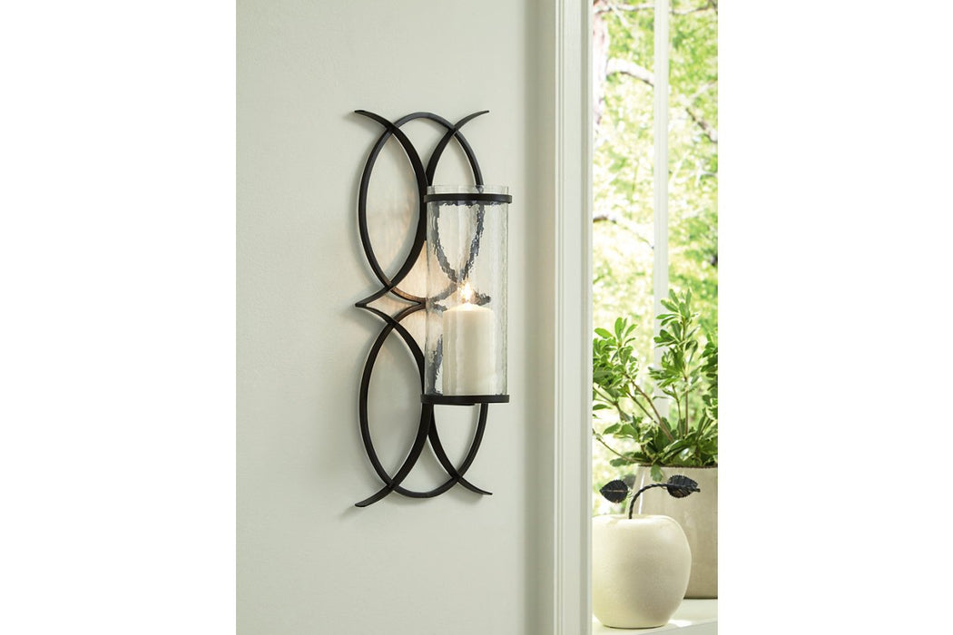 Bryndis Black Wall Sconce - Lara Furniture