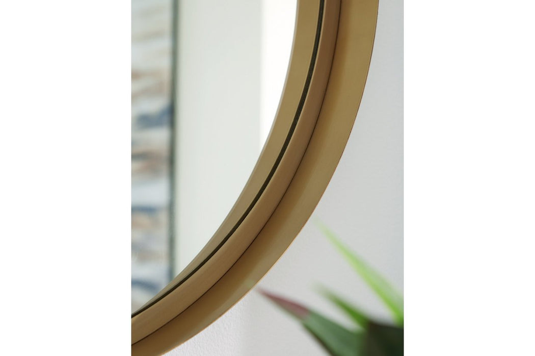 Elanah Gold Finish Accent Mirror - Lara Furniture