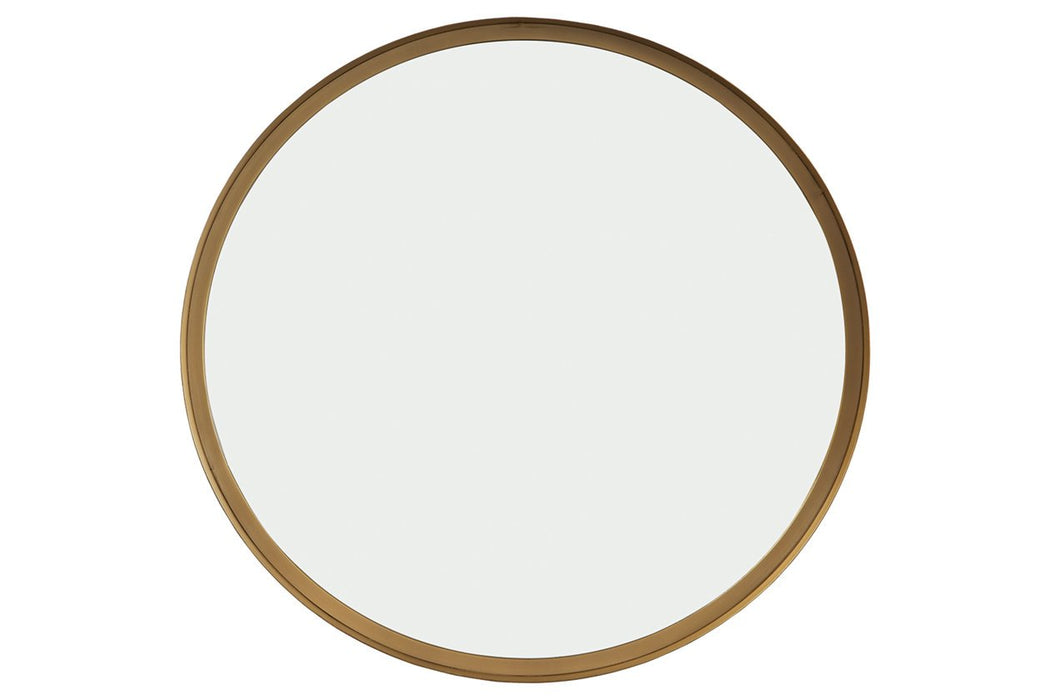 Elanah Gold Finish Accent Mirror - Lara Furniture