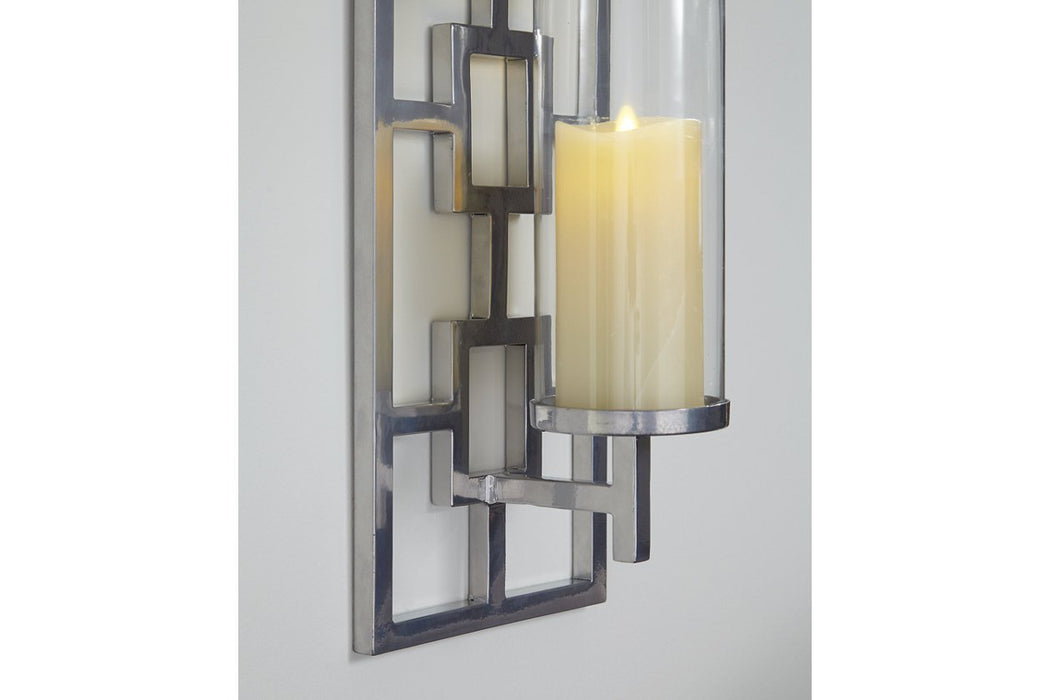 Brede Silver Finish Wall Sconce - Lara Furniture