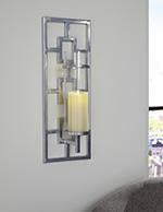 Brede Silver Finish Wall Sconce - Lara Furniture