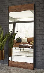 Panchali Brown/Black Floor Mirror - Lara Furniture