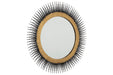 Elodie Black/Gold Finish Accent Mirror - Lara Furniture