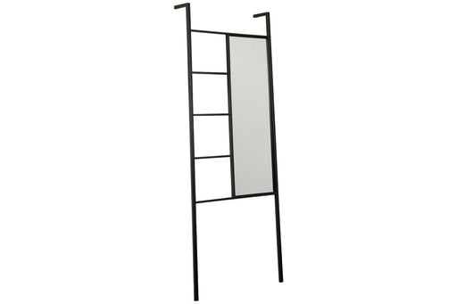 Denice Black Floor Mirror - Lara Furniture