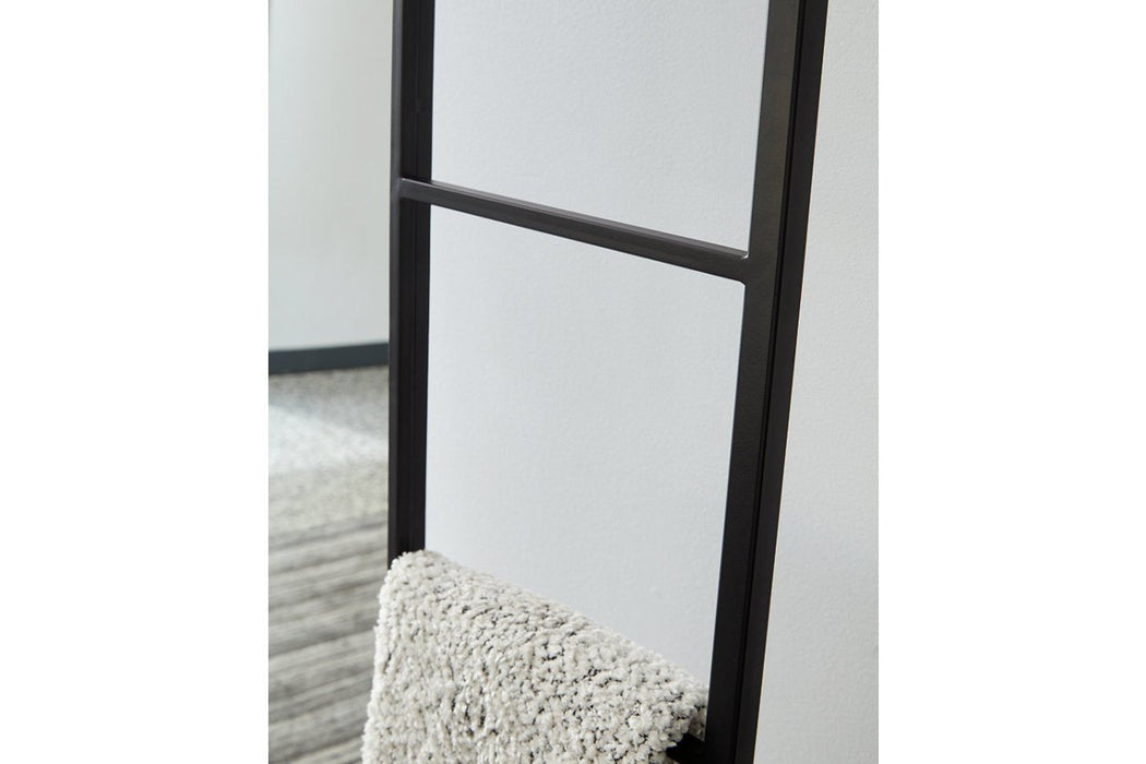 Denice Black Floor Mirror - Lara Furniture