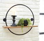 Darlaton Black/Natural Wall Shelf - Lara Furniture