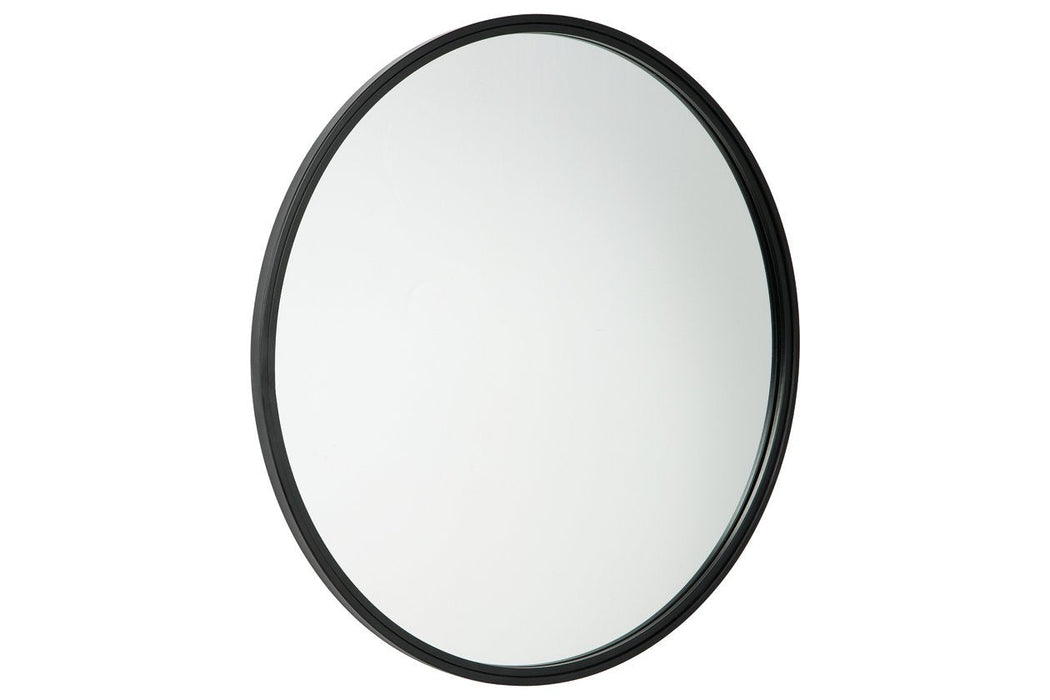 Brocky Black Accent Mirror - Lara Furniture