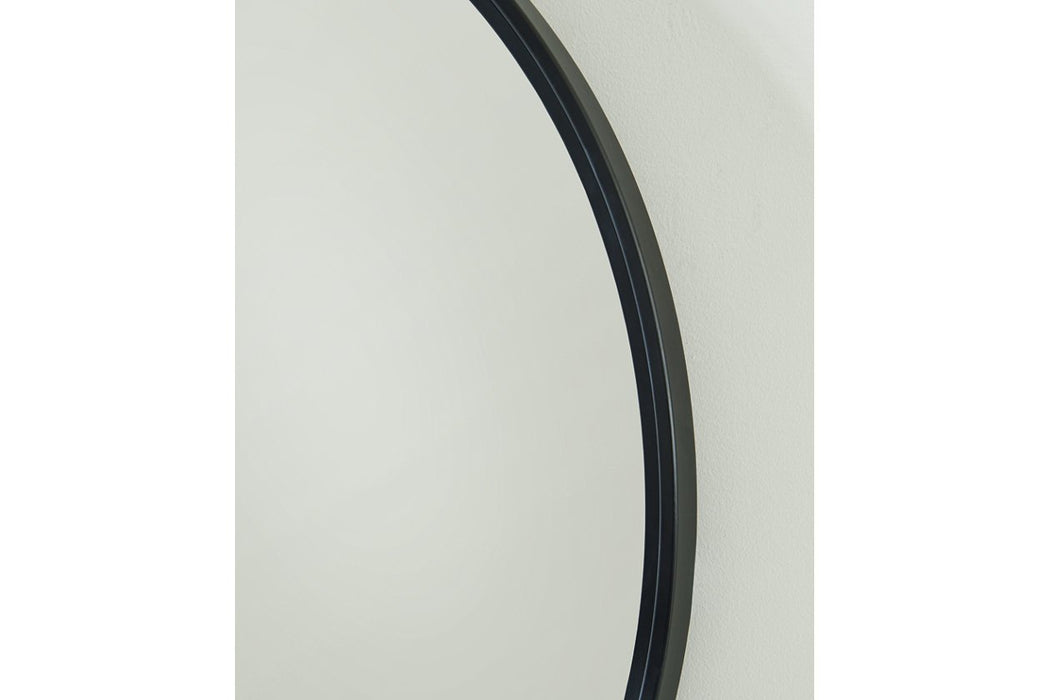 Brocky Black Accent Mirror - Lara Furniture