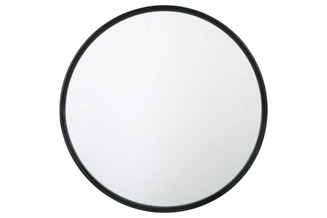 Brocky Black Accent Mirror - Lara Furniture