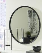 Brocky Black Accent Mirror - Lara Furniture