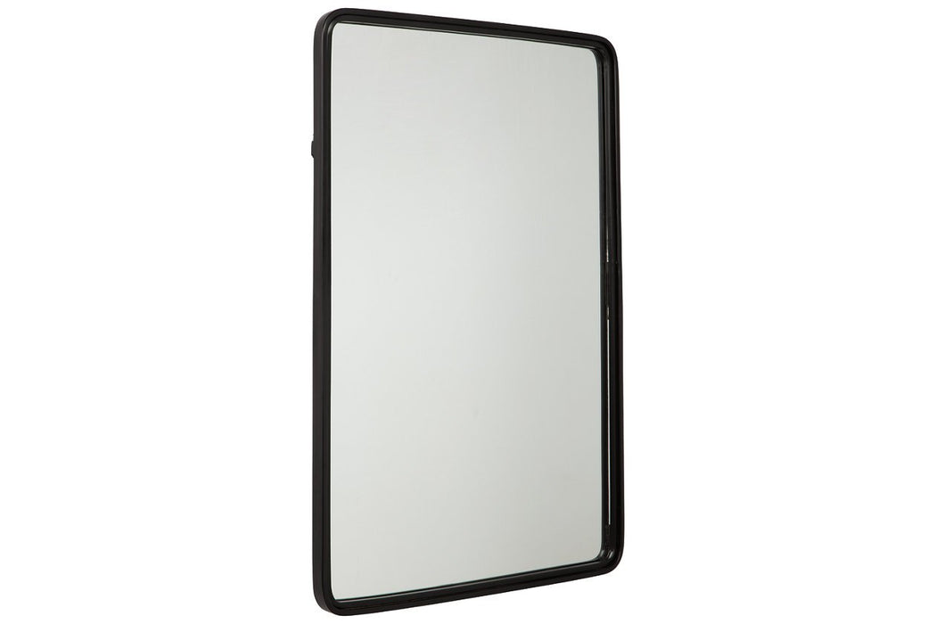 Brocky Black Accent Mirror - Lara Furniture