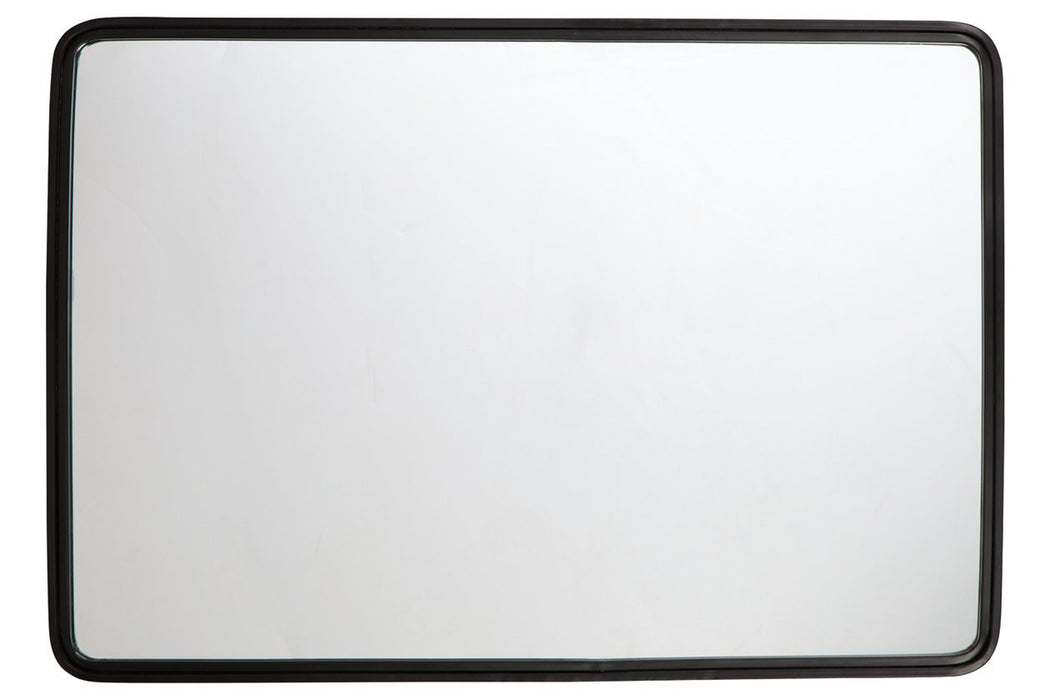 Brocky Black Accent Mirror - Lara Furniture