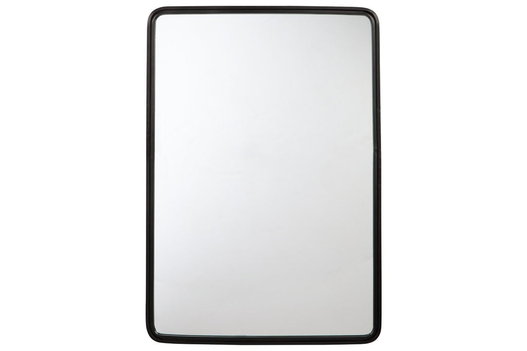 Brocky Black Accent Mirror - Lara Furniture