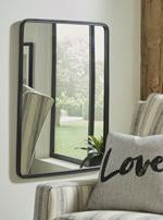 Brocky Black Accent Mirror - Lara Furniture