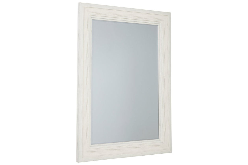 Jacee Antique White Accent Mirror - Lara Furniture