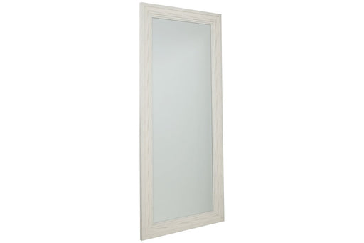 Jacee Antique White Floor Mirror - Lara Furniture