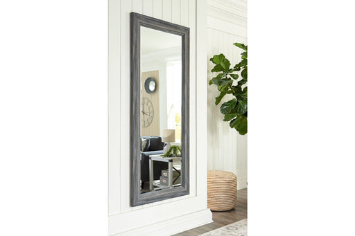 Jacee Antique Gray Floor Mirror - Lara Furniture