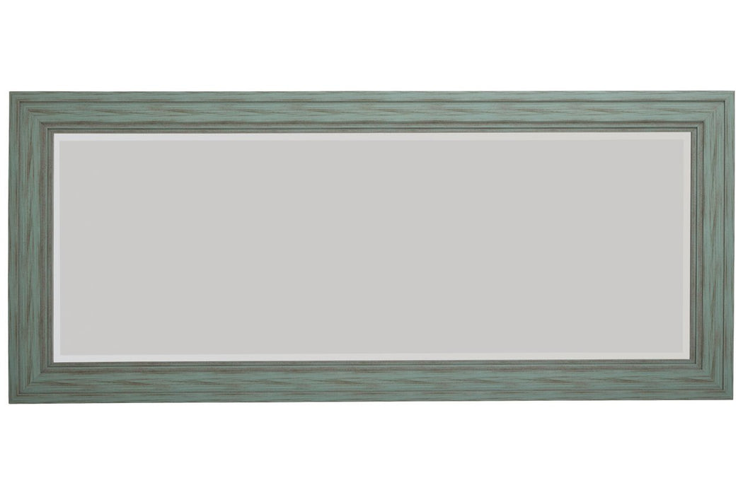 Jacee Antique Teal Floor Mirror - Lara Furniture