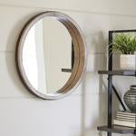 Jamesburg Brown/Black Accent Mirror - Lara Furniture