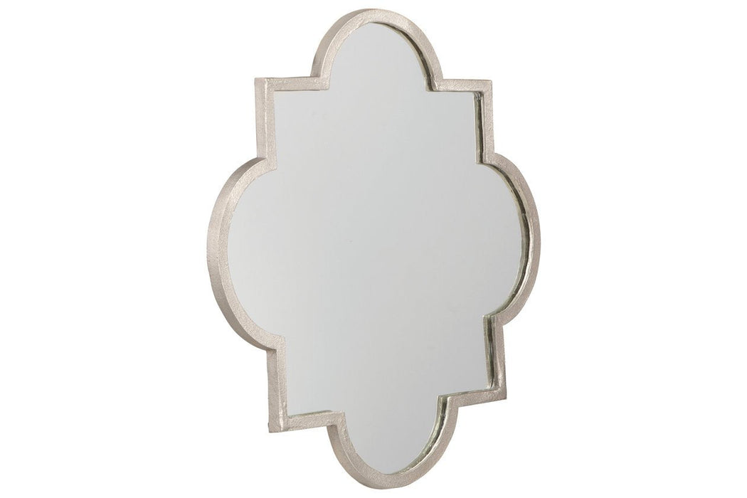 Beaumour Silver Finish Accent Mirror - Lara Furniture