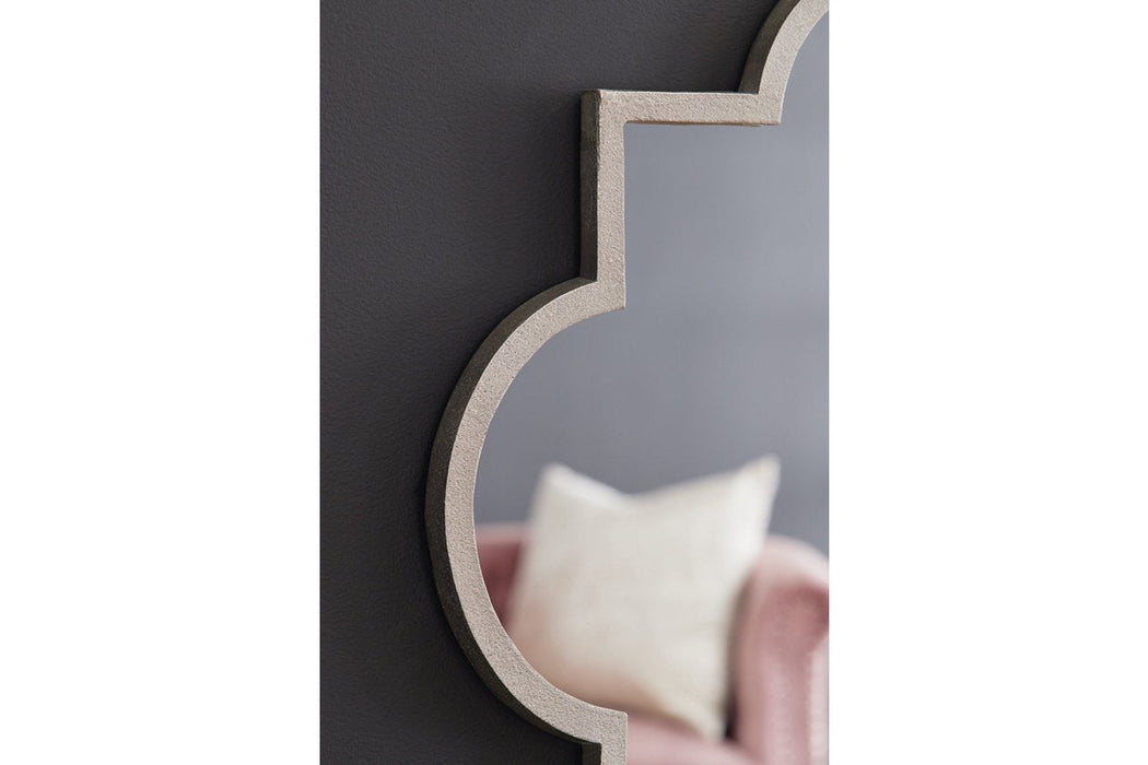 Beaumour Silver Finish Accent Mirror - Lara Furniture