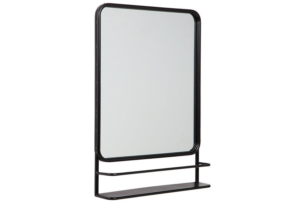 Ebba Black Accent Mirror - Lara Furniture