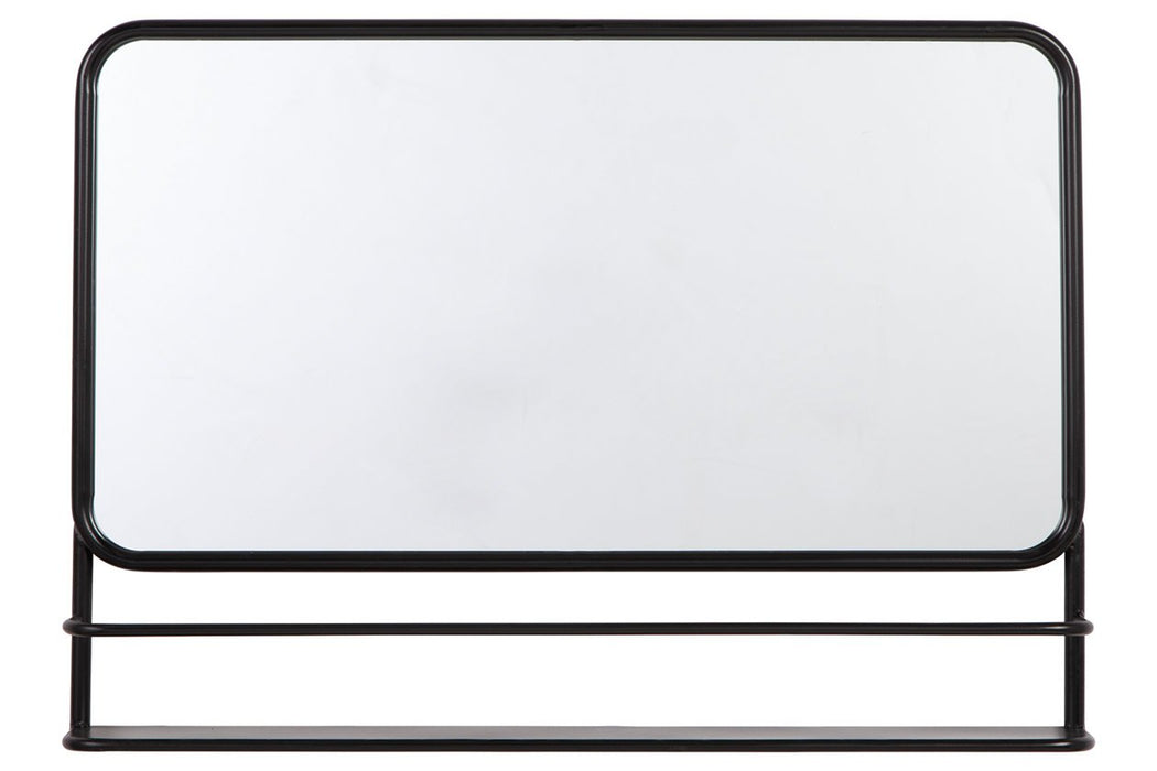 Ebba Black Accent Mirror - Lara Furniture