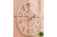 Paquita Antique White Wall Clock - Lara Furniture