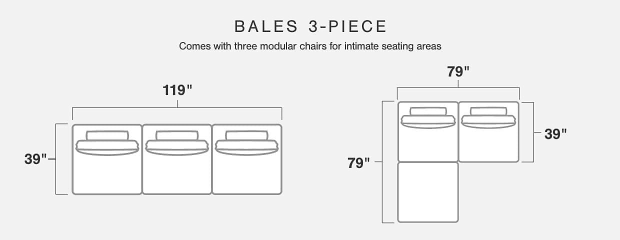 Bales 3-Piece Modular Seating