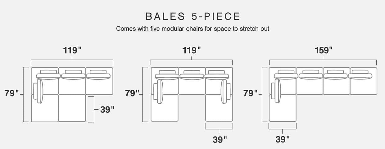 Bales 5-Piece Modular Seating