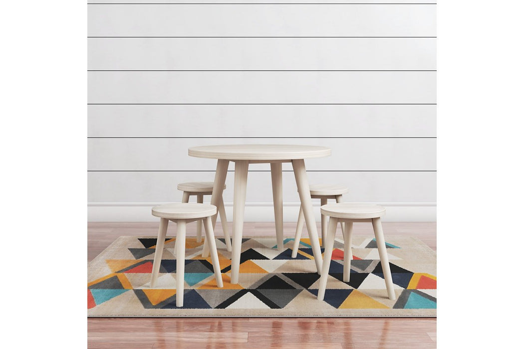 Blariden Natural Table and Chairs (Set of 5) - Lara Furniture