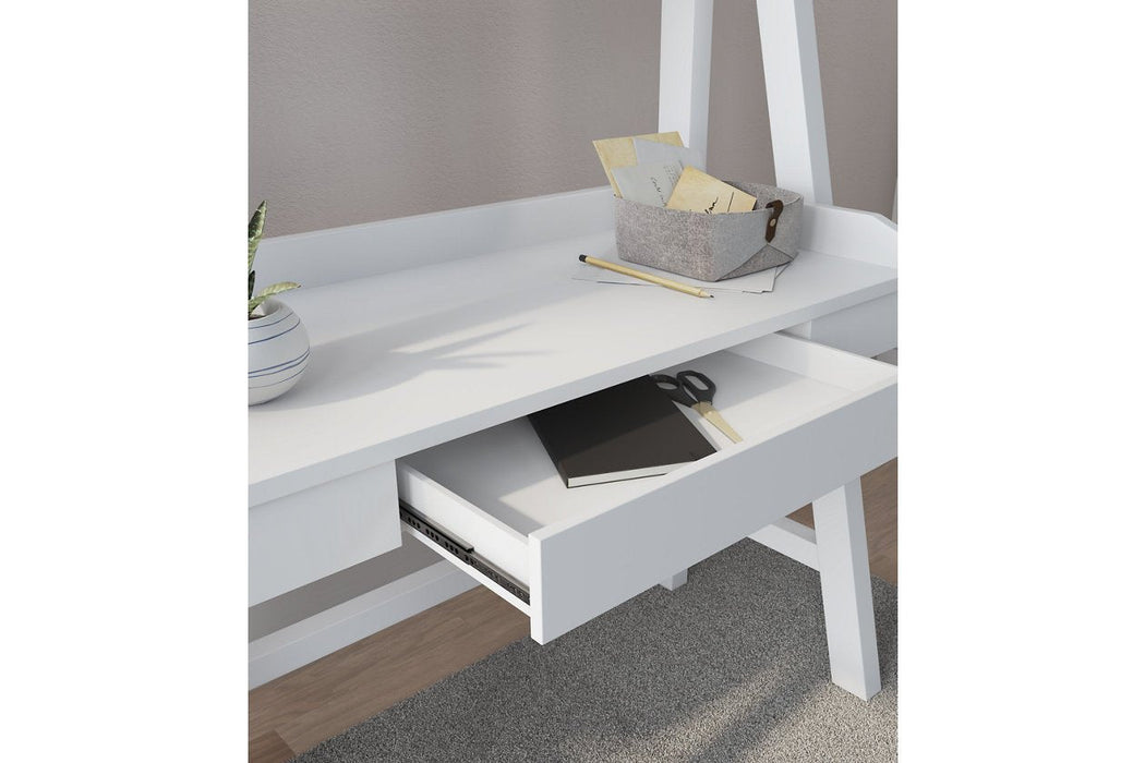 Blariden White Desk with Hutch - Lara Furniture