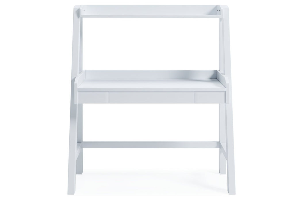 Blariden White Desk with Hutch - Lara Furniture