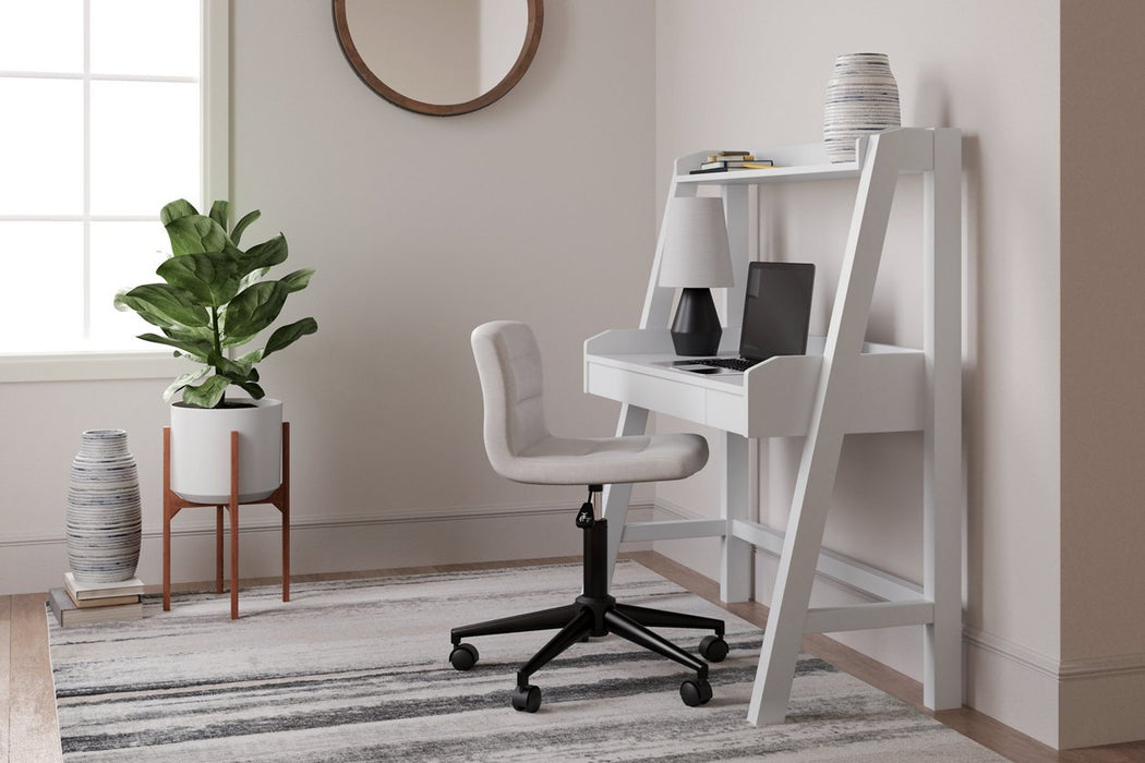 Blariden White Desk with Hutch - Lara Furniture