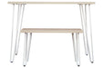 Blariden Brown/White Desk with Bench - Lara Furniture