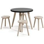 Blariden Black/Natural Table and Chairs (Set of 5) - Lara Furniture