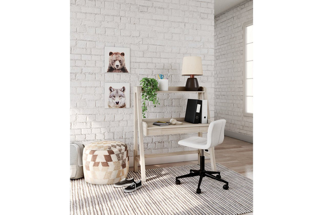 Blariden Natural Desk with Hutch - Lara Furniture