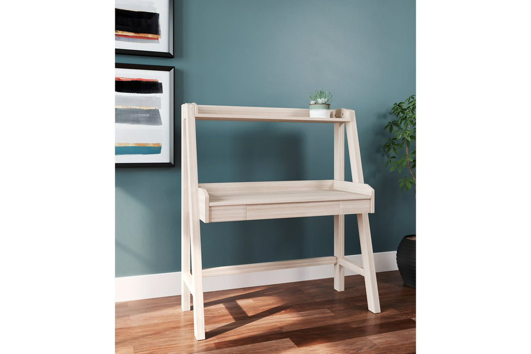 Blariden Natural Desk with Hutch - Lara Furniture