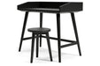 Blariden Metallic Gray Desk with Stool - Lara Furniture