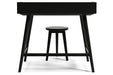 Blariden Metallic Gray Desk with Stool - Lara Furniture