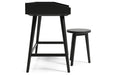 Blariden Metallic Gray Desk with Stool - Lara Furniture