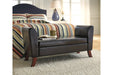 Benches Brown Upholstered Storage Bench - Lara Furniture