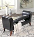 Benches Brown Upholstered Storage Bench - Lara Furniture