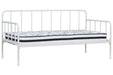 Trentlore White Twin Metal Day Bed with Platform - Lara Furniture