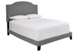 Adelloni Gray Queen Upholstered Bed - Lara Furniture