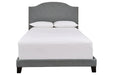 Adelloni Gray Queen Upholstered Bed - Lara Furniture