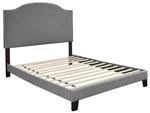 Adelloni Gray King Upholstered Bed - Lara Furniture