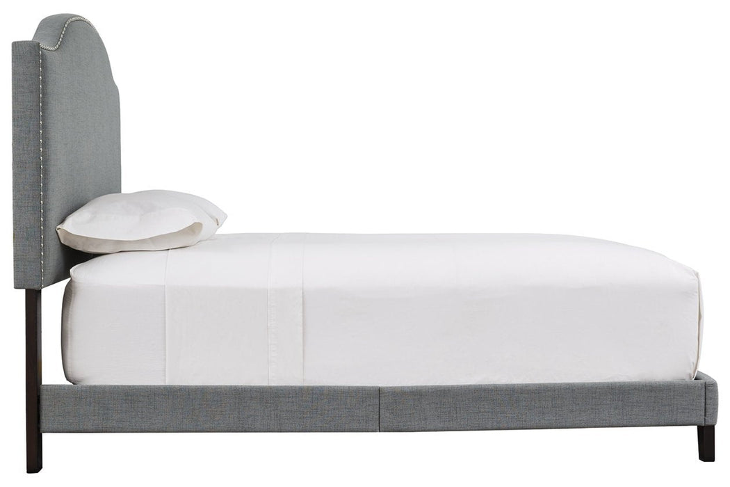 Adelloni Gray King Upholstered Bed - Lara Furniture