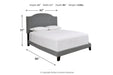 Adelloni Gray King Upholstered Bed - Lara Furniture