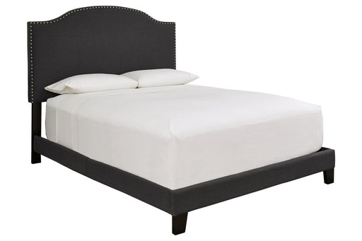 Adelloni Charcoal King Upholstered Bed - Lara Furniture